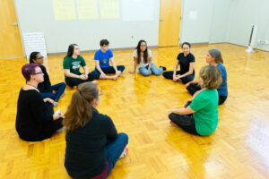 Group of people learning Empowerment Self-Defense